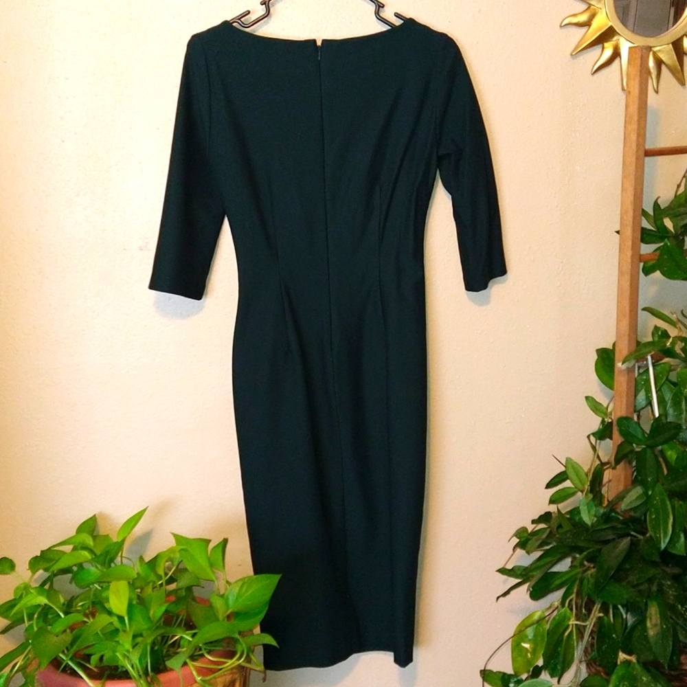 The Sarah Pencil Dress in Forest Green - Vintage Diva - Picture 8 of 10